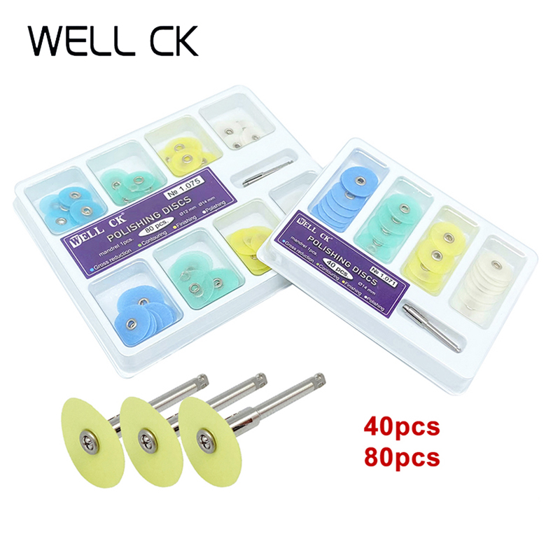 Teeth Whitening Kit - WELL CK 40/80Pcs 치과 연마 디스크