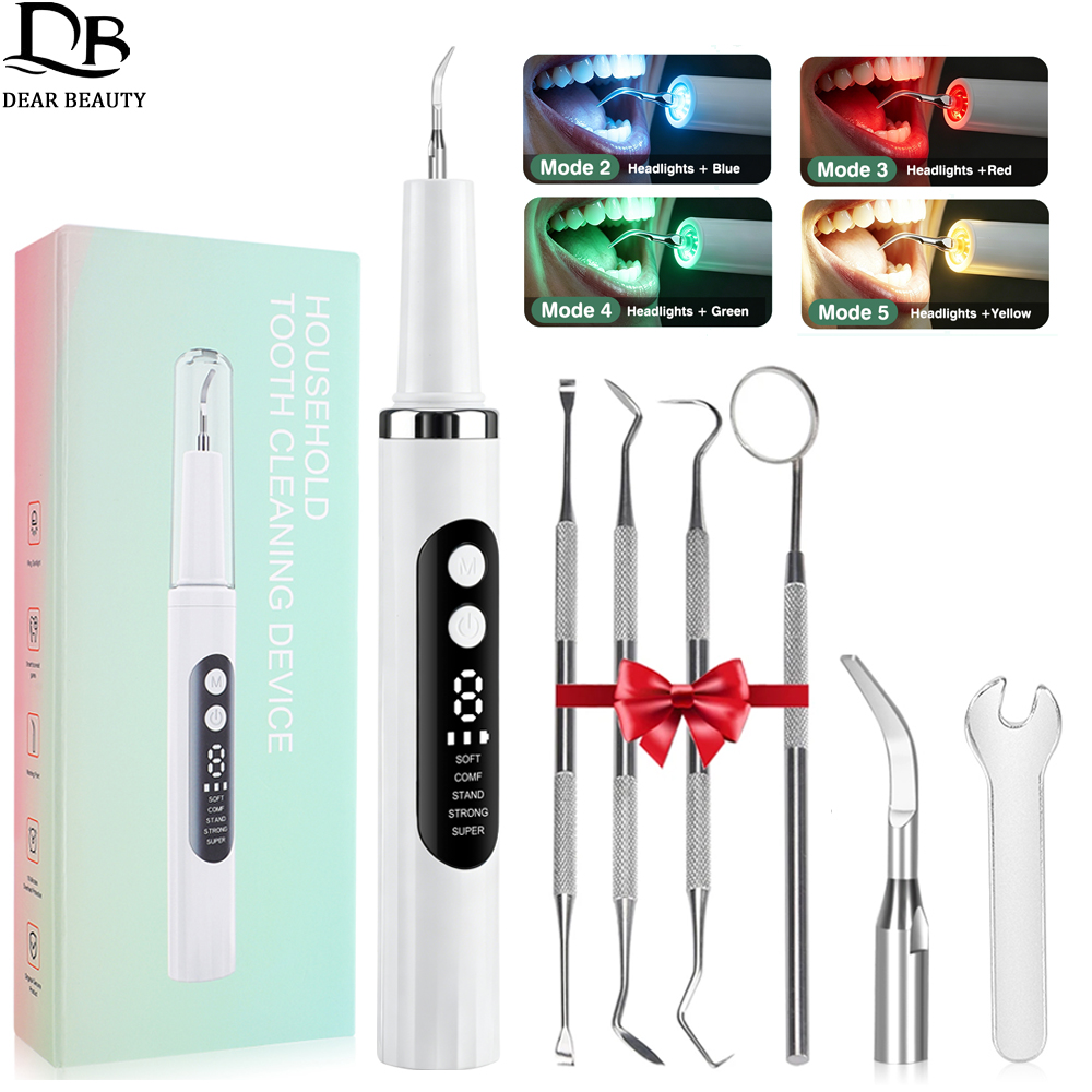 전동 치아 세척기 초음파 치석 제거기 5 LED 라이트 - Teeth Whitening Mouthwash 리뷰 및 가격