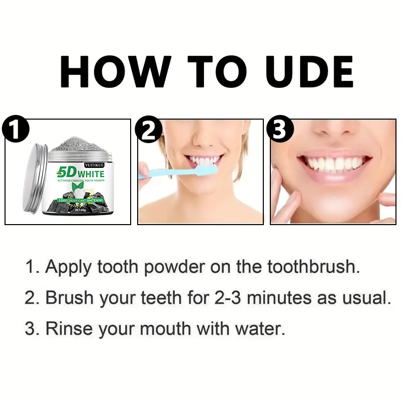 YUlTlKUE 5D 화이트 활성탄 치아 파우더 천연  - Teeth Whitening Near Me 리뷰 및 가격