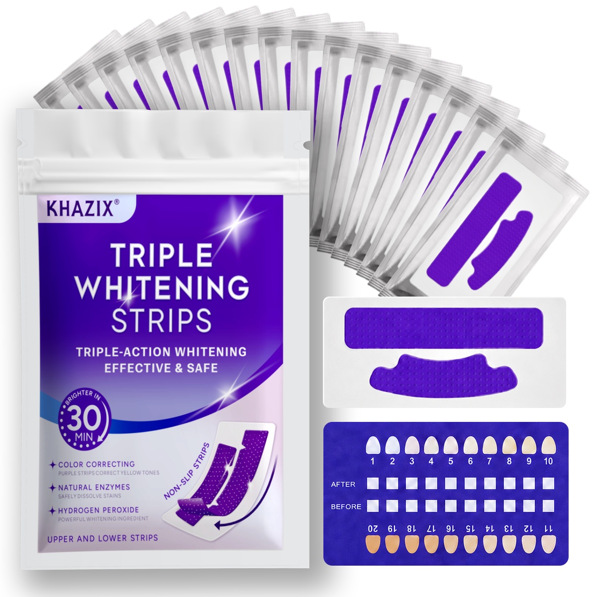 7개입 치아 관리 스트립 구강 위생 치아 패치 상쾌한  - Teeth Whitening Kit 리뷰 및 가격