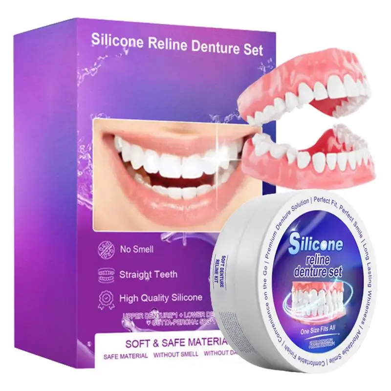 실리콘 틀니 세트 맞는 임시 치열 교정 치아 틀니 가짜 - Teeth Whitening Kit 리뷰 및 가격